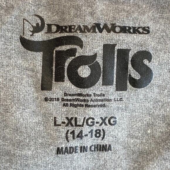 Dream Works Trolls Nightgown Womens Large XL Gray Sleep Shirt Be Unique Movie - Picture 11 of 13